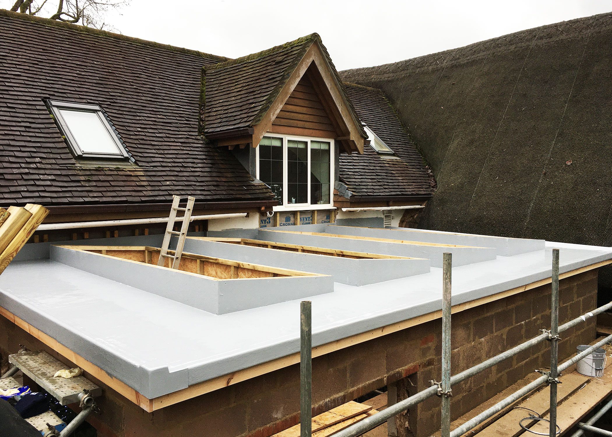 Flat roof laid by Lavisher Building and Roofing