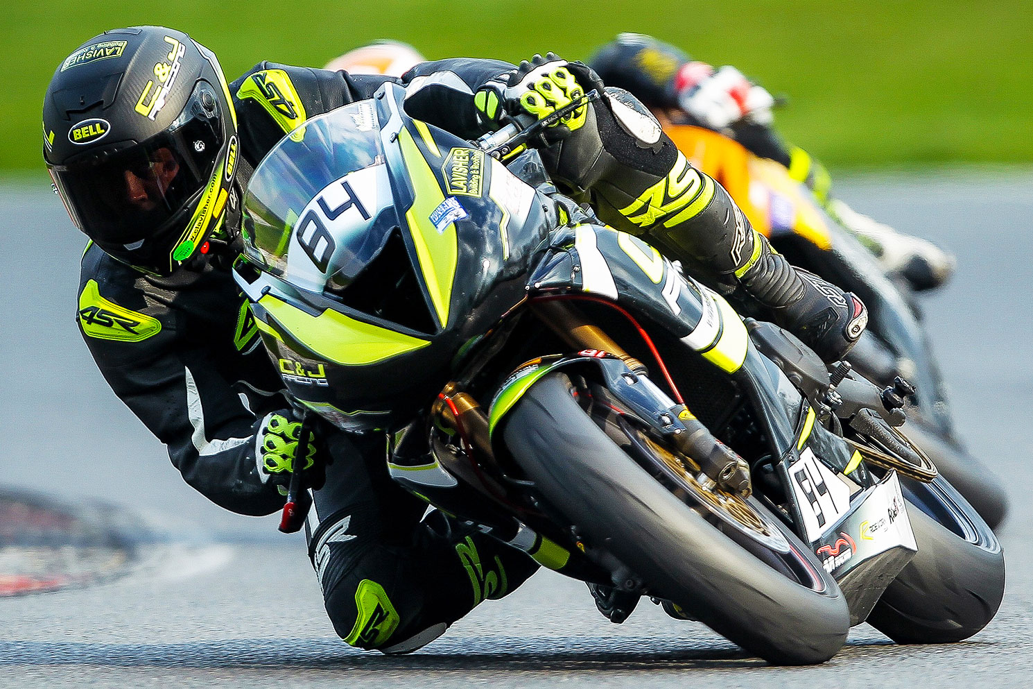 Chris Lavisher riding for C and J Motorcycle Racing Team
